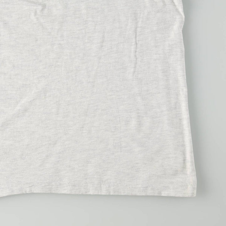 90'S Hanes BEEFY-T Printed T-shirt Made in USA Men's XL Vintage cotton pale white type Vintage Second Hand