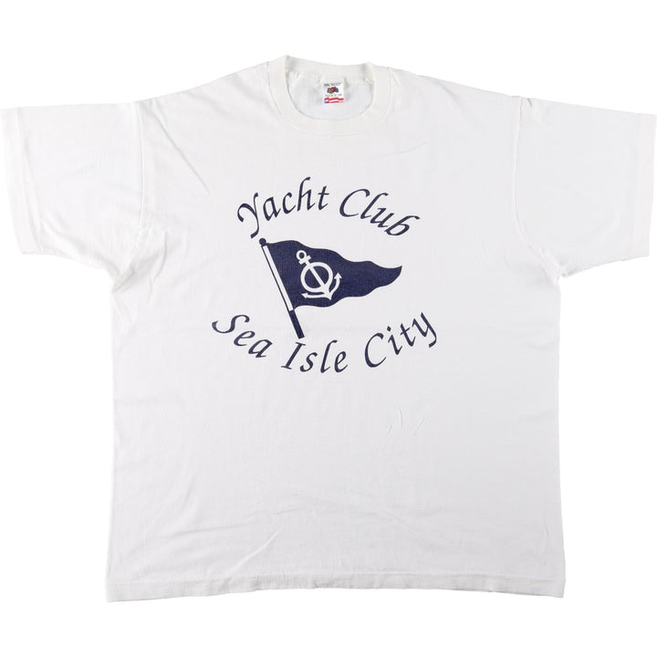 90'S Fruit of the Loom printed T-shirt, made in the USA, men's XXL, vintage cotton white type Vintage Second Hand