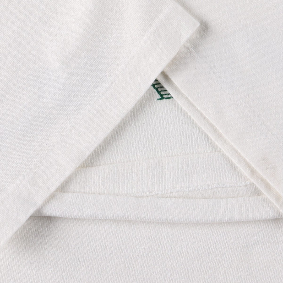 90'S Hanes BEEFY-T Advertising T-Shirt, Made in USA, Men's Size M (approx.), Vintage cotton white type Vintage Second Hand