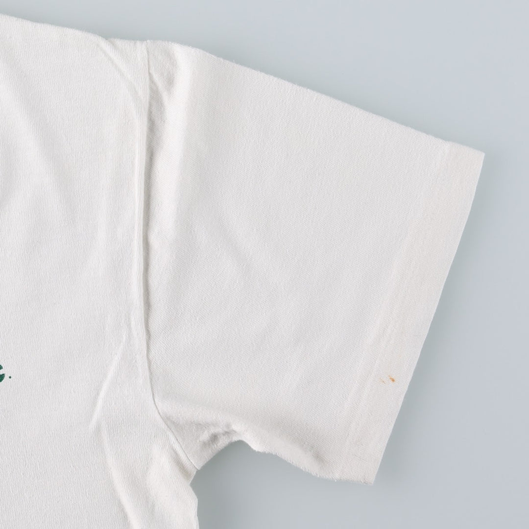 90'S Hanes BEEFY-T Advertising T-Shirt, Made in USA, Men's Size M (approx.), Vintage cotton white type Vintage Second Hand