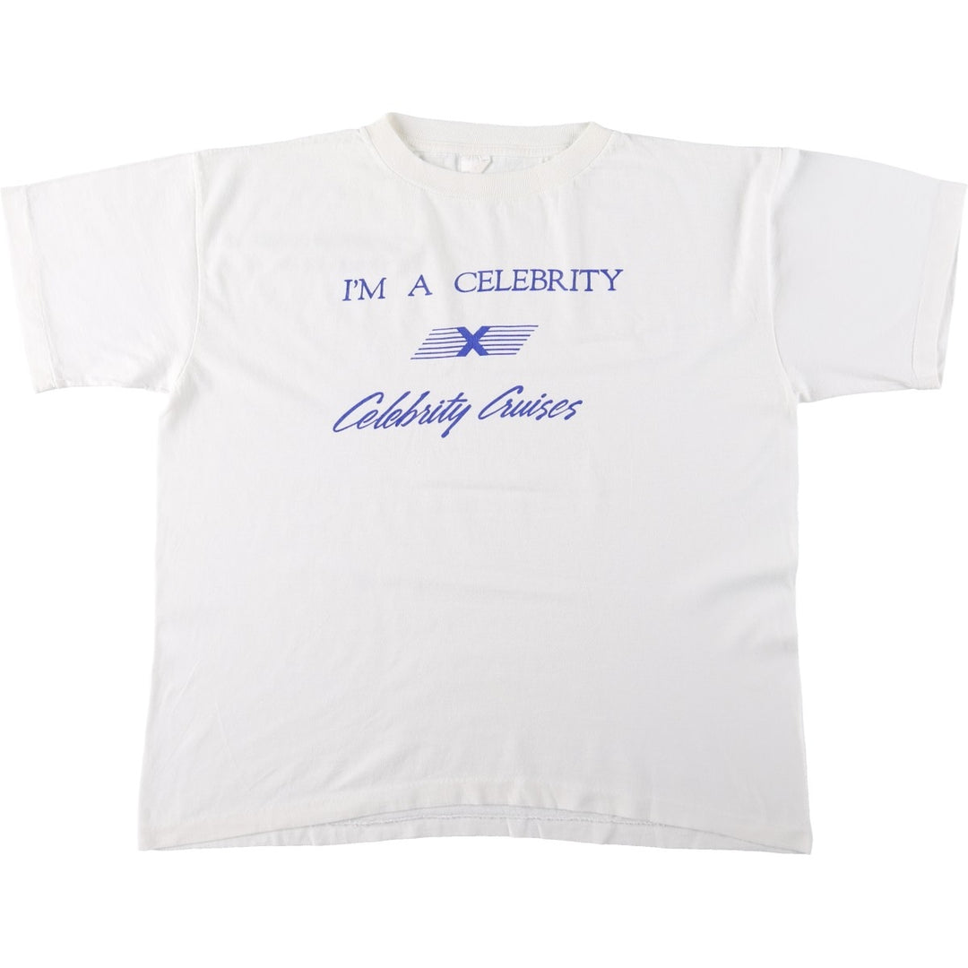 90'S Vintage Printed T-Shirt, Men's XL cotton white type Vintage Second Hand