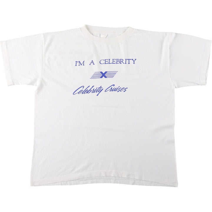 90'S Vintage Printed T-Shirt, Men's XL cotton white type Vintage Second Hand