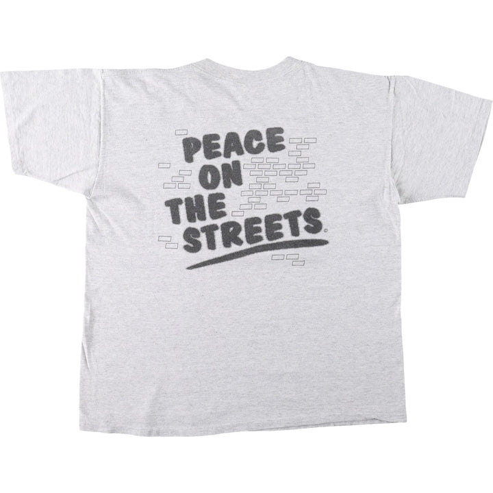 90'S SPA Print T-Shirt, Made in USA, Men's Size L (Equivalent), Vintage cotton gray type Vintage Second Hand