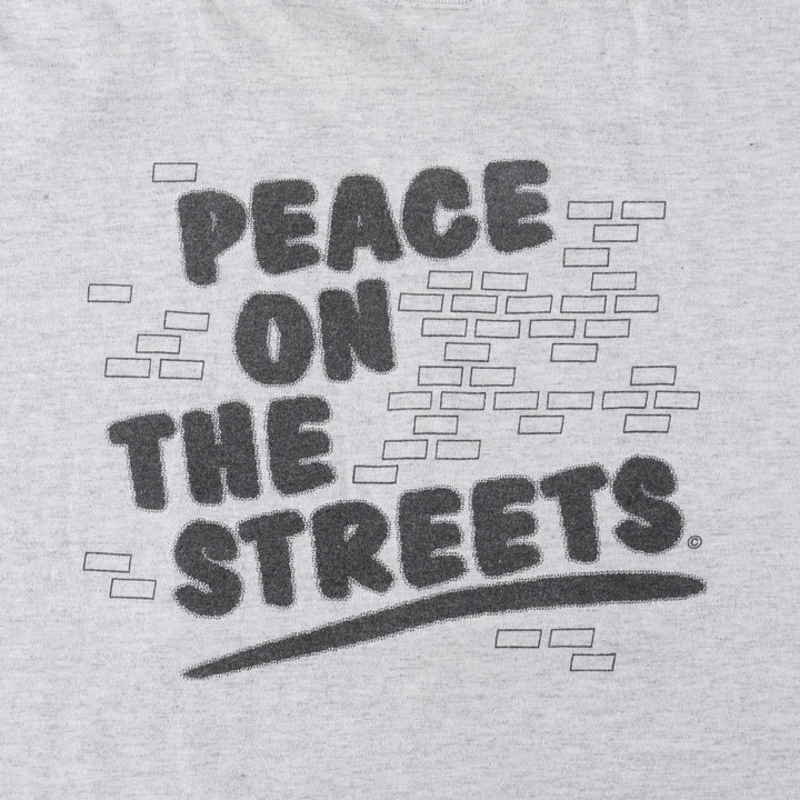 90'S SPA Print T-Shirt, Made in USA, Men's Size L (Equivalent), Vintage cotton gray type Vintage Second Hand