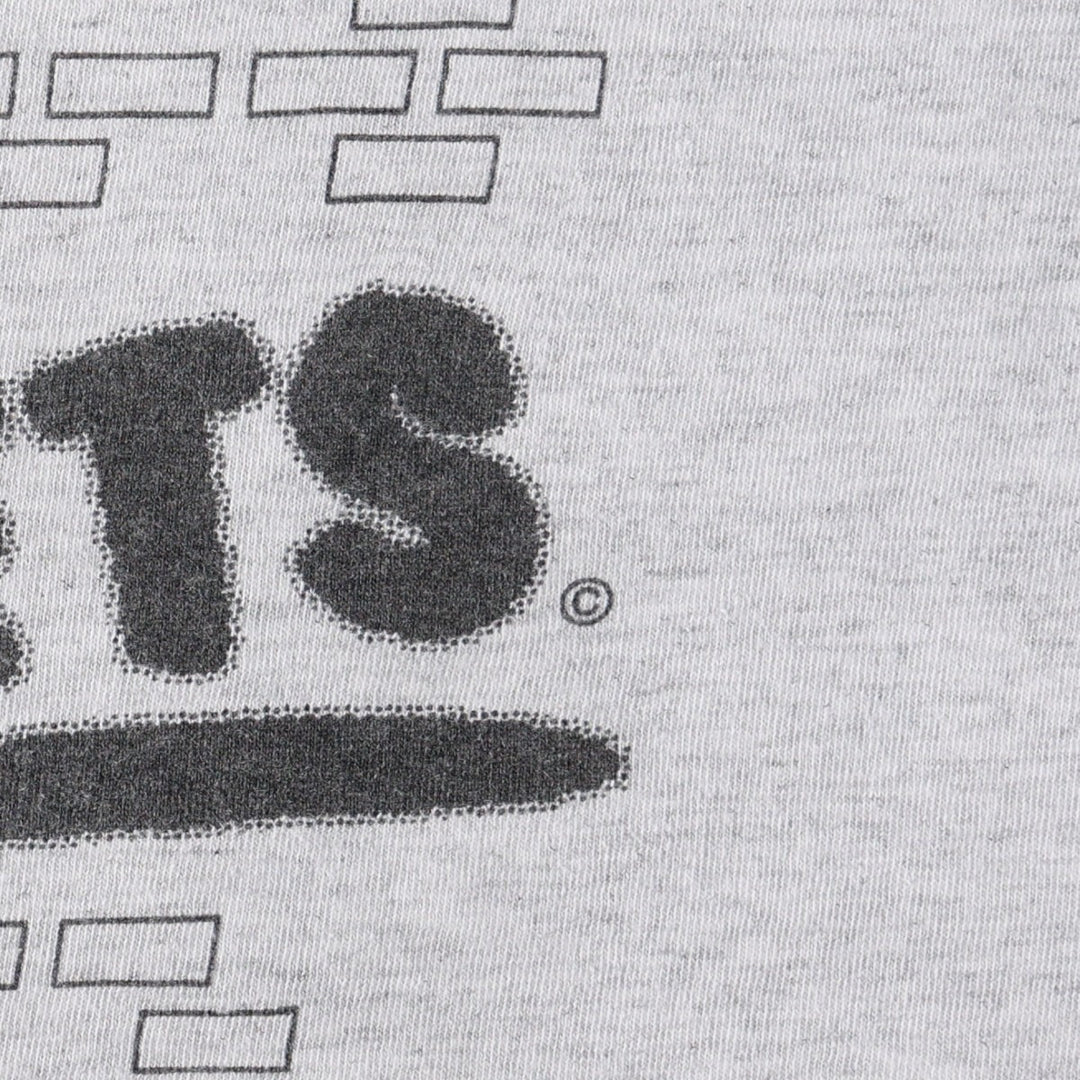 90'S SPA Print T-Shirt, Made in USA, Men's Size L (Equivalent), Vintage cotton gray type Vintage Second Hand