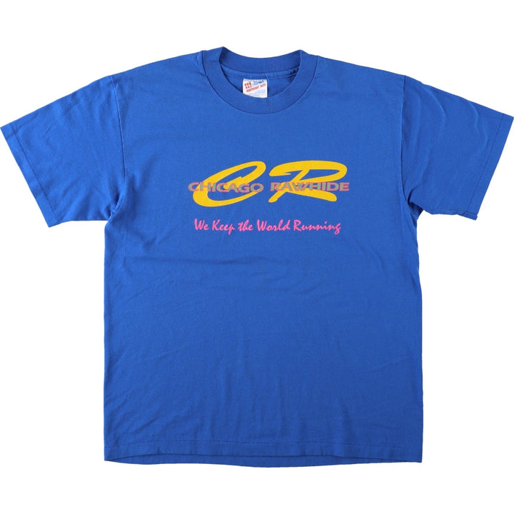 90'S Hanes HEAVYWEIGHT 50 cotton blue type Vintage Second Hand