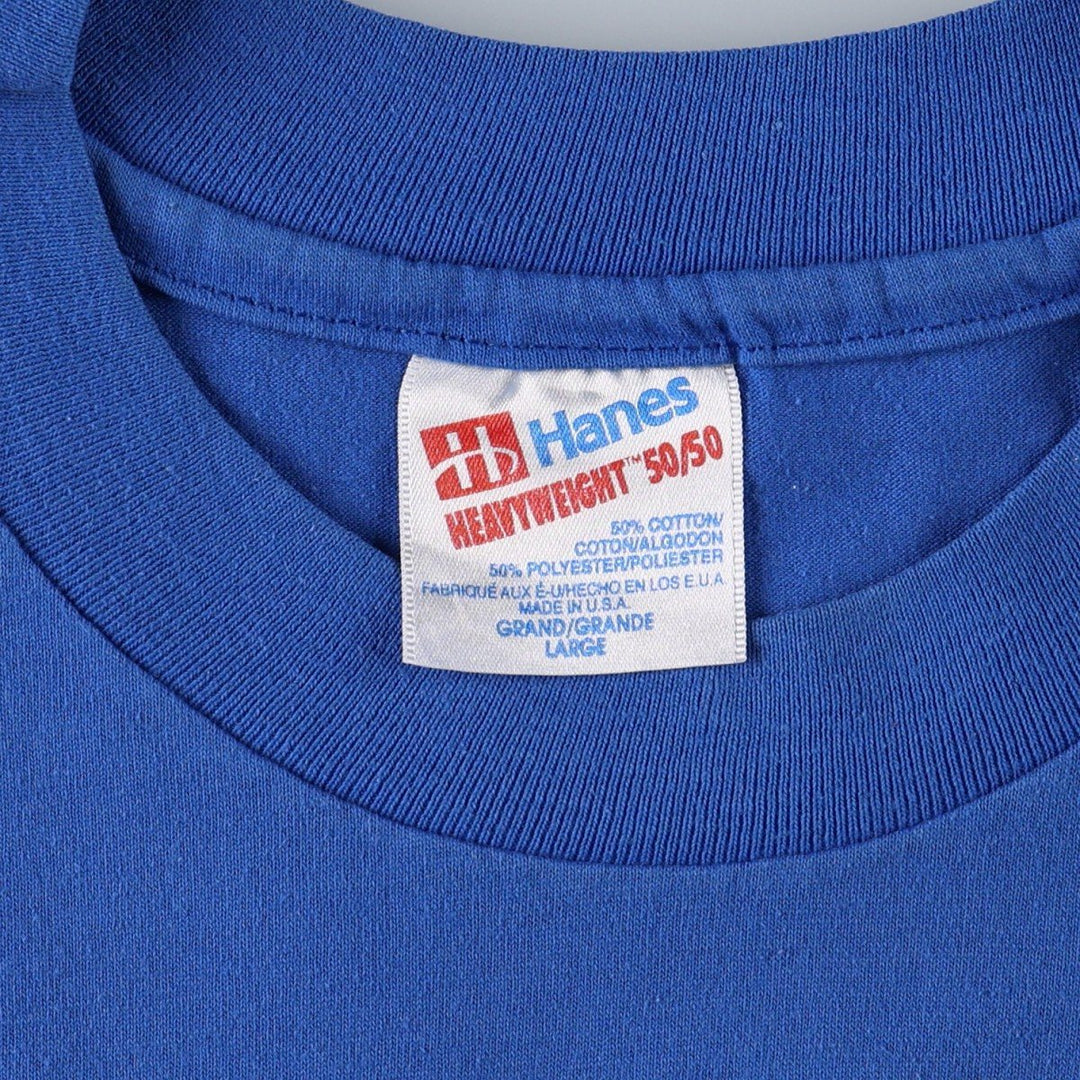 90'S Hanes HEAVYWEIGHT 50 cotton blue type Vintage Second Hand