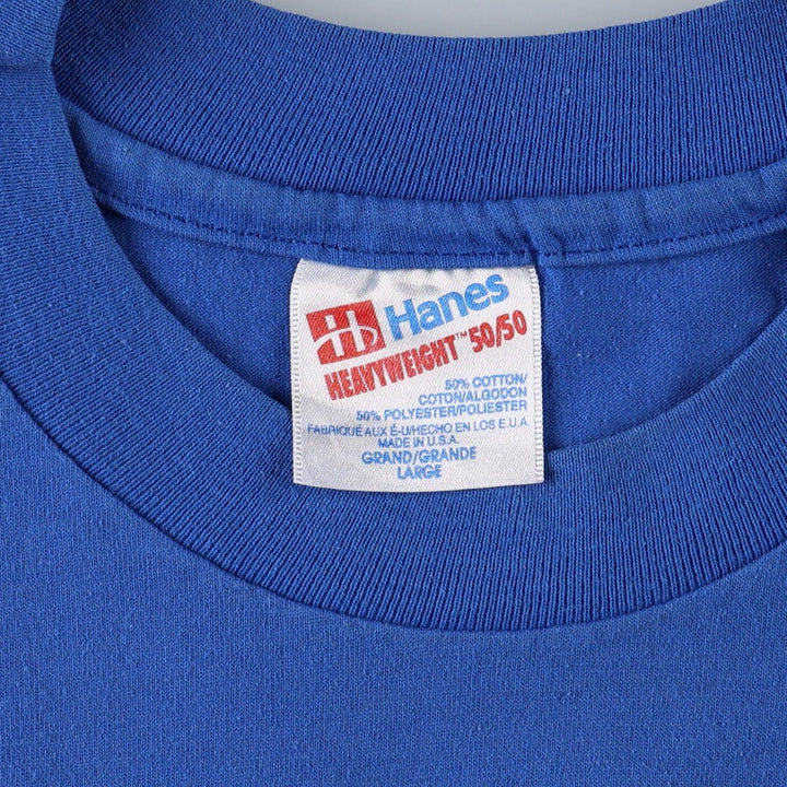 90'S Hanes HEAVYWEIGHT 50 cotton blue type Vintage Second Hand