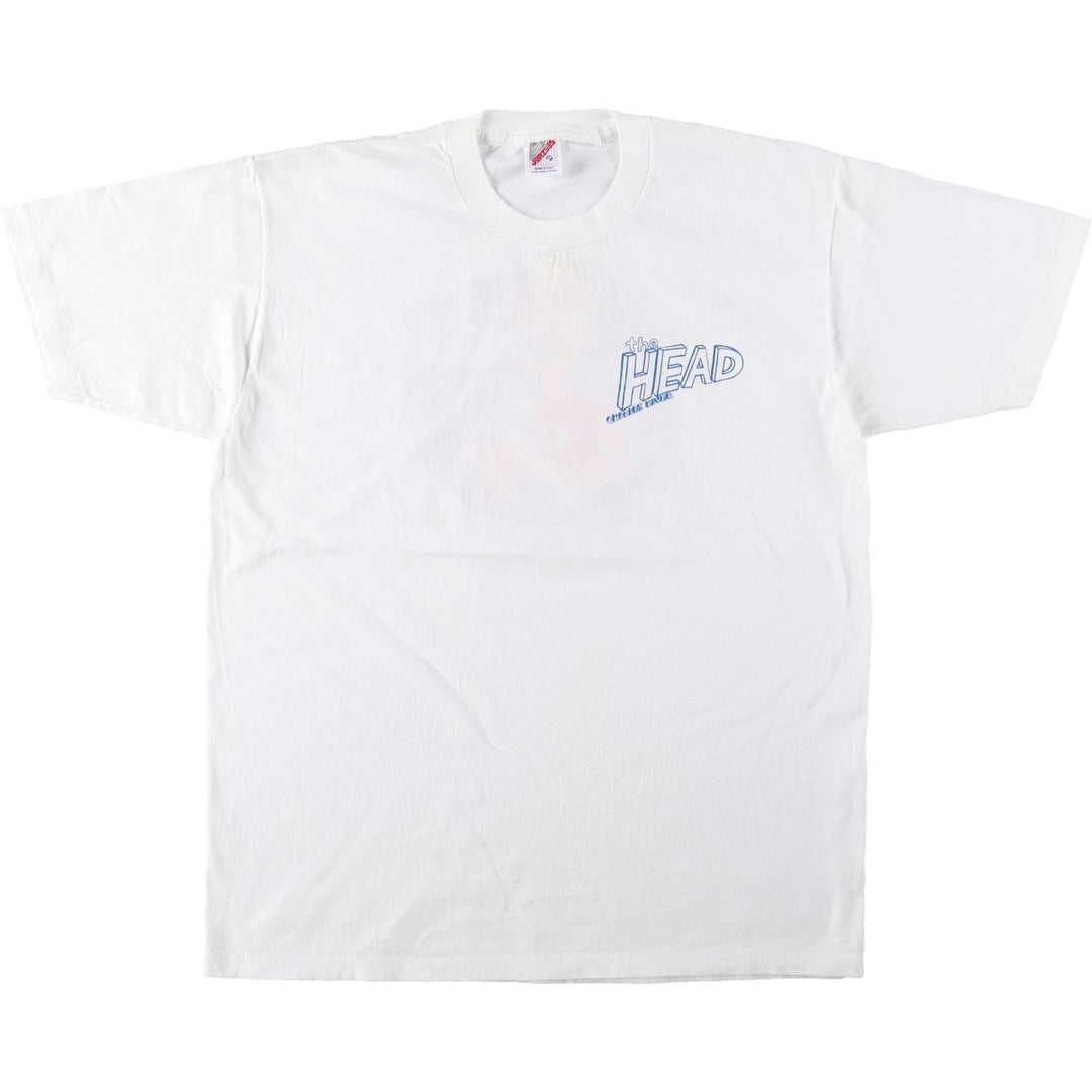 80'S Jerzees Print T-Shirt, Made in USA, Men's XL equivalent, Vintage cotton white type Vintage Second Hand