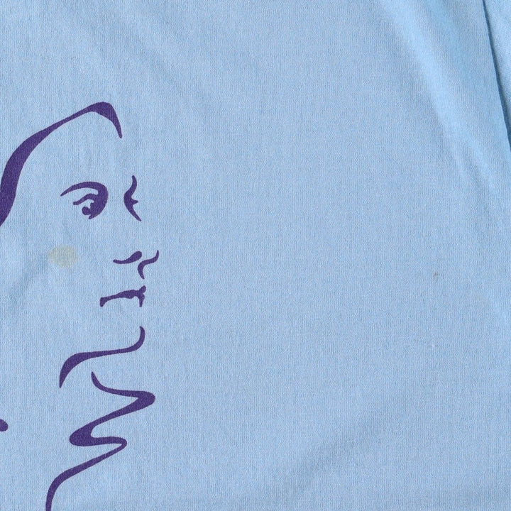 90'S Hanes SUSAN B Anthony T-shirt, Made in USA, Men's Size M (approx.), Vintage cotton Blue type light blue Vintage Second Hand