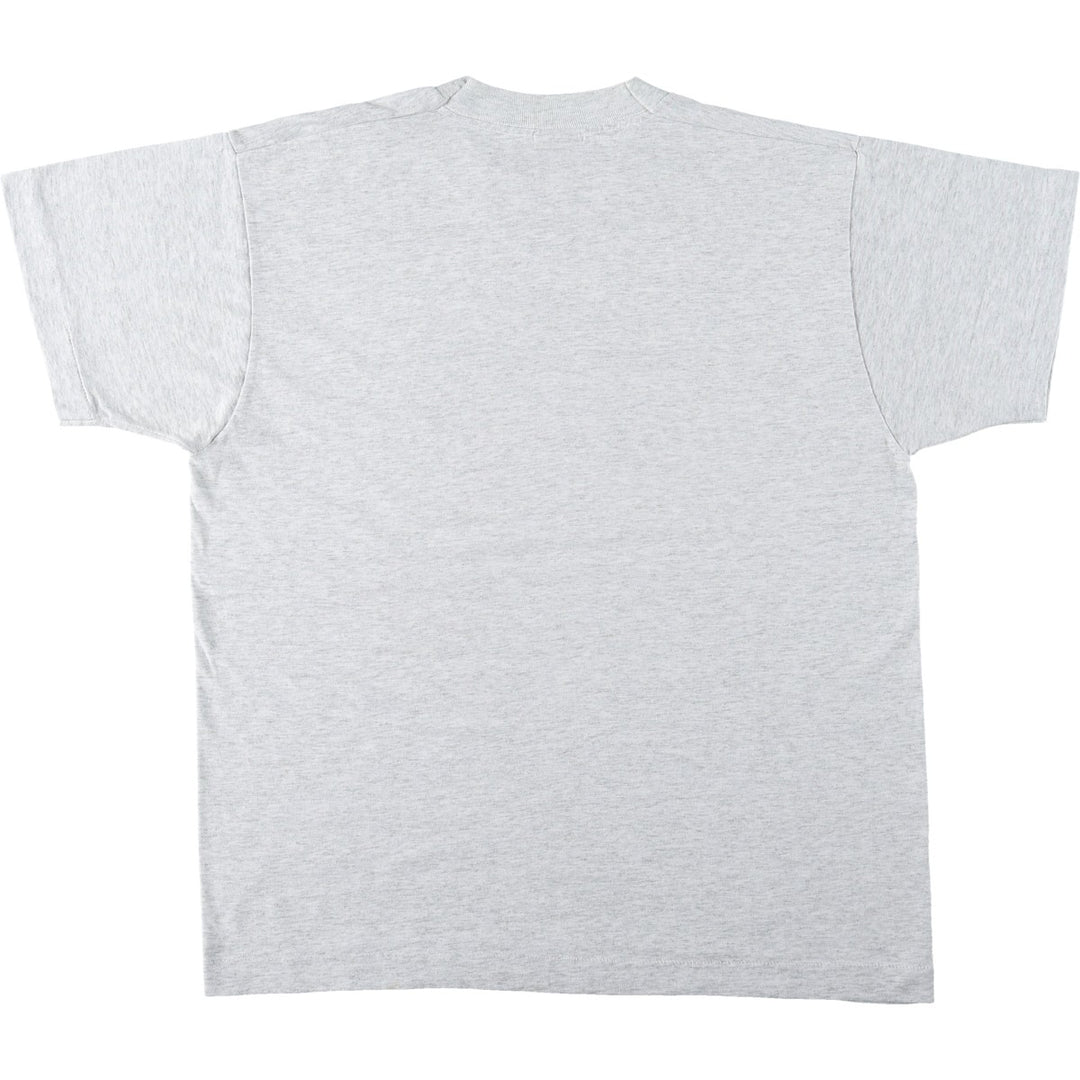 90'S Fruit of the Loom printed T-shirt, made in the USA, men's size L, vintage cotton gray type Vintage Second Hand