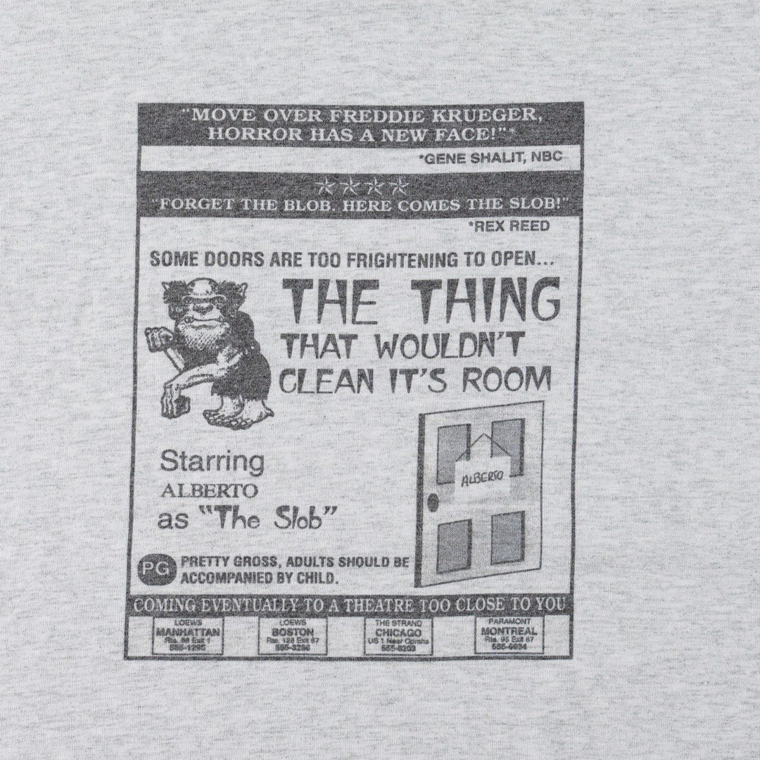 90'S Fruit of the Loom printed T-shirt, made in the USA, men's size L, vintage cotton gray type Vintage Second Hand