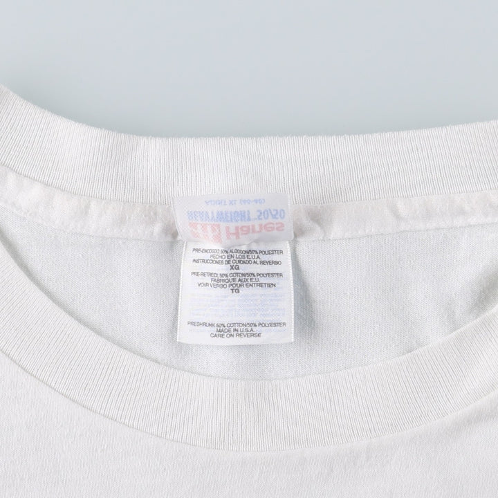 90'S Hanes HEAVYWEIGHT 50 cotton white type Vintage Second Hand