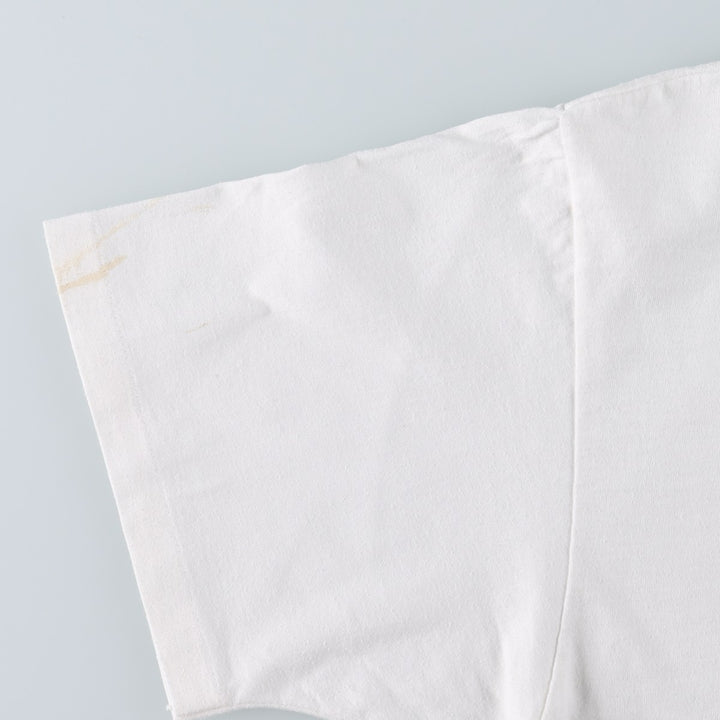 90'S Hanes HEAVYWEIGHT 50 cotton white type Vintage Second Hand