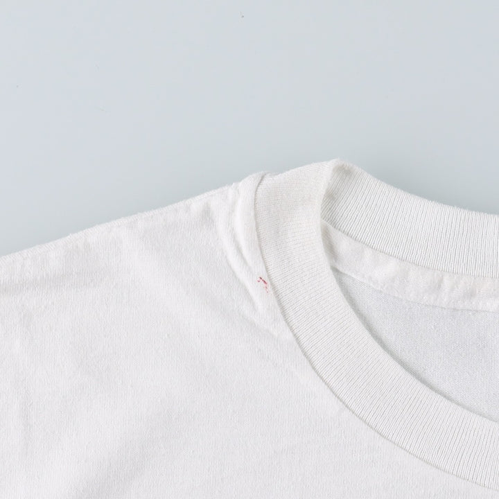 90'S Hanes HEAVYWEIGHT 50 cotton white type Vintage Second Hand