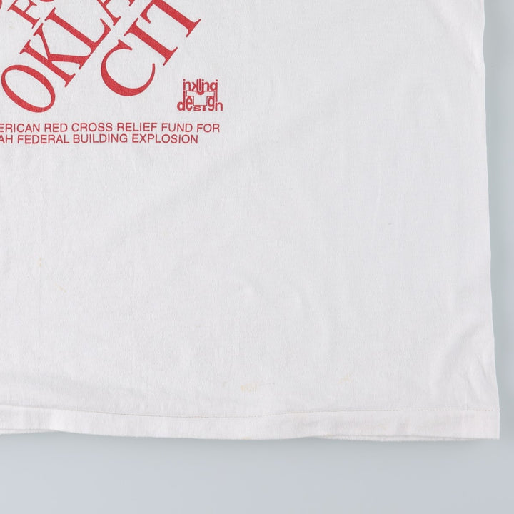 90'S Hanes HEAVYWEIGHT 50 cotton white type Vintage Second Hand