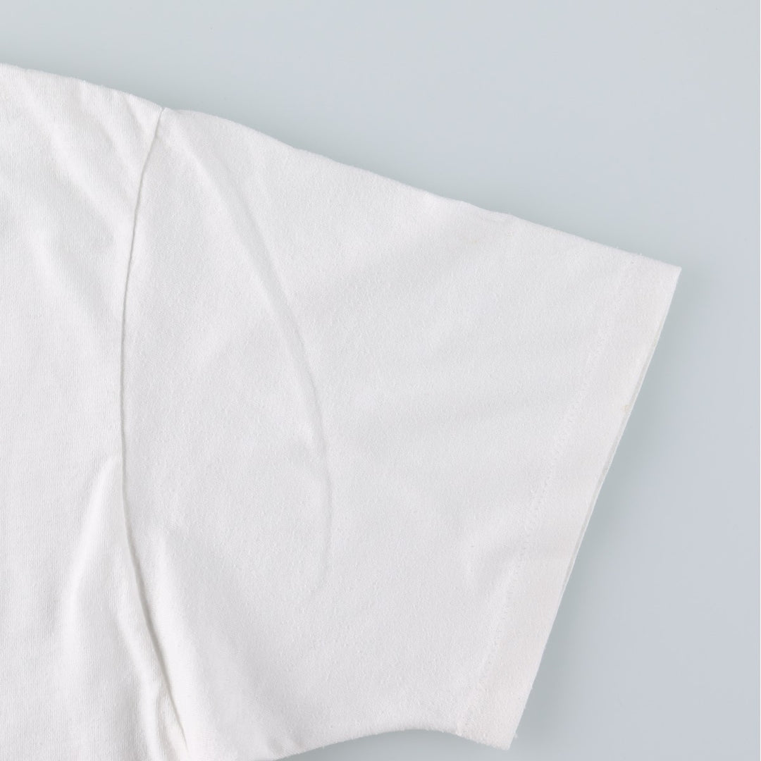 90'S Hanes HEAVYWEIGHT 50 cotton white type Vintage Second Hand