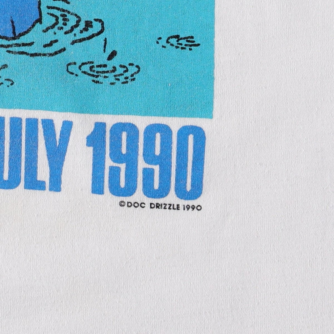 90'S SCREEN STARS Printed T-shirt Made in USA Men's XL Vintage cotton white type Vintage Second Hand