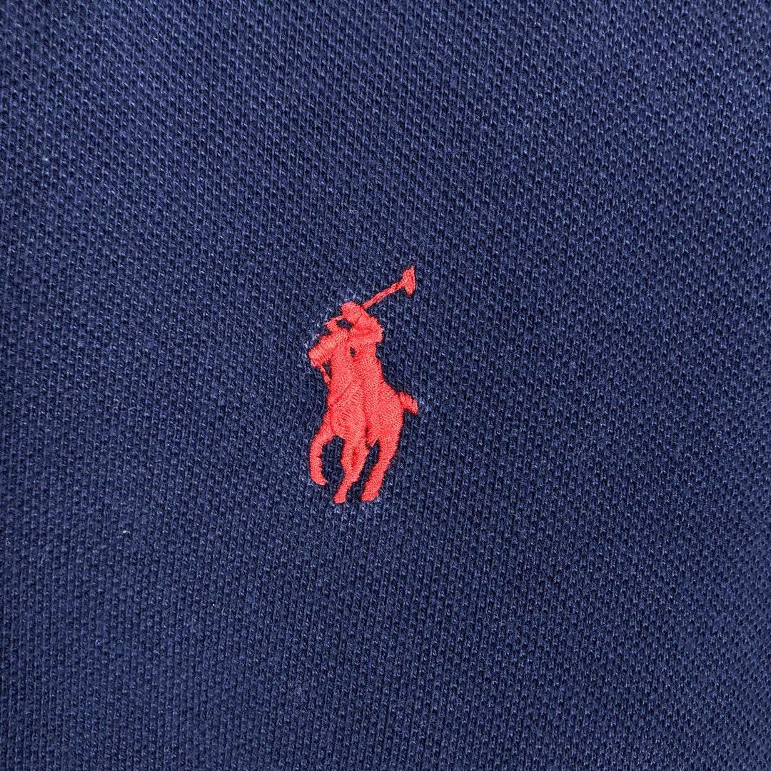 Ralph Lauren POLO RALPH LAUREN CLASSIC FIT short sleeve polo shirt for men size L cotton navy blue type Vintage Second Hand