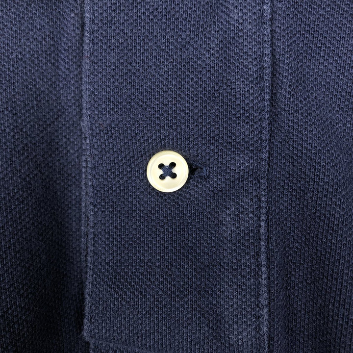 Ralph Lauren POLO RALPH LAUREN short sleeve polo shirt men's size L cotton navy blue type Vintage Second Hand