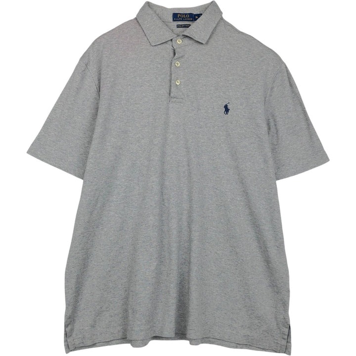 Ralph Lauren POLO RALPH LAUREN short sleeve polo shirt men's XL equivalent cotton gray type Vintage Second Hand