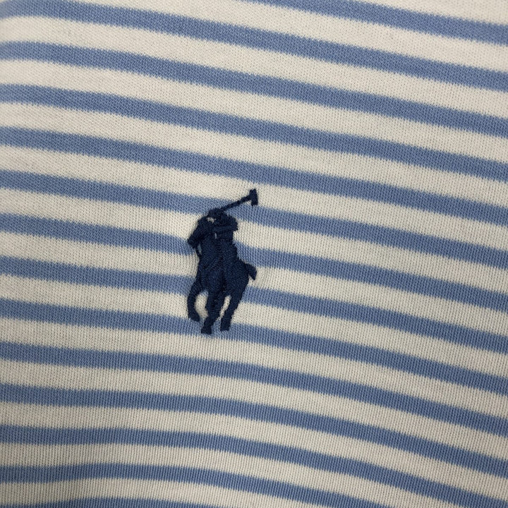 Ralph Lauren POLO RALPH LAUREN CUSTOM SLIM FIT short sleeve striped polo shirt men's size L cotton white type Vintage Second Hand