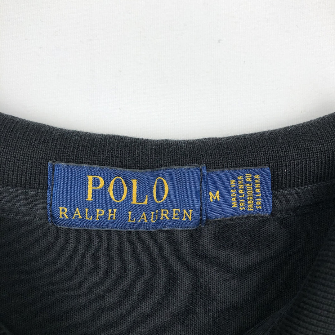 Ralph Lauren POLO RALPH LAUREN short sleeve polo shirt, men's size M cotton black type Vintage Second Hand