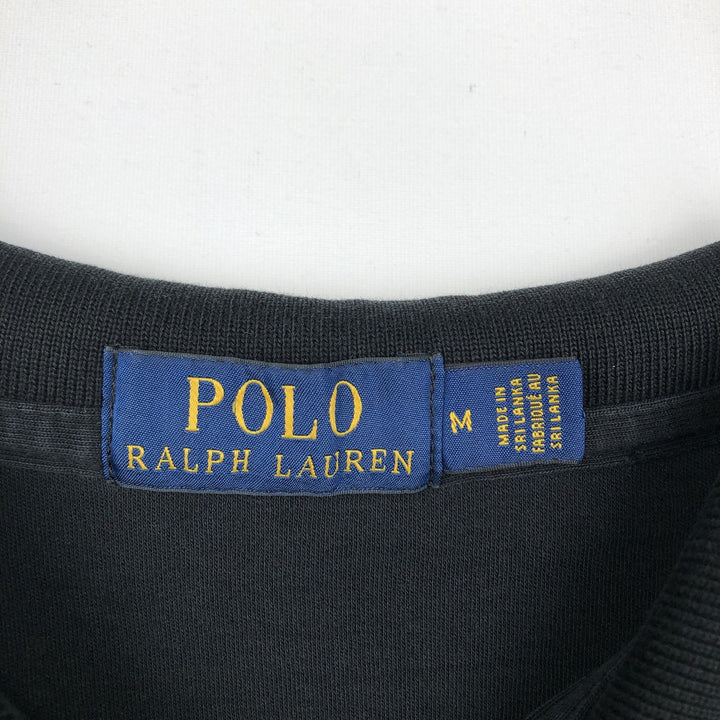 Ralph Lauren POLO RALPH LAUREN short sleeve polo shirt, men's size M cotton black type Vintage Second Hand