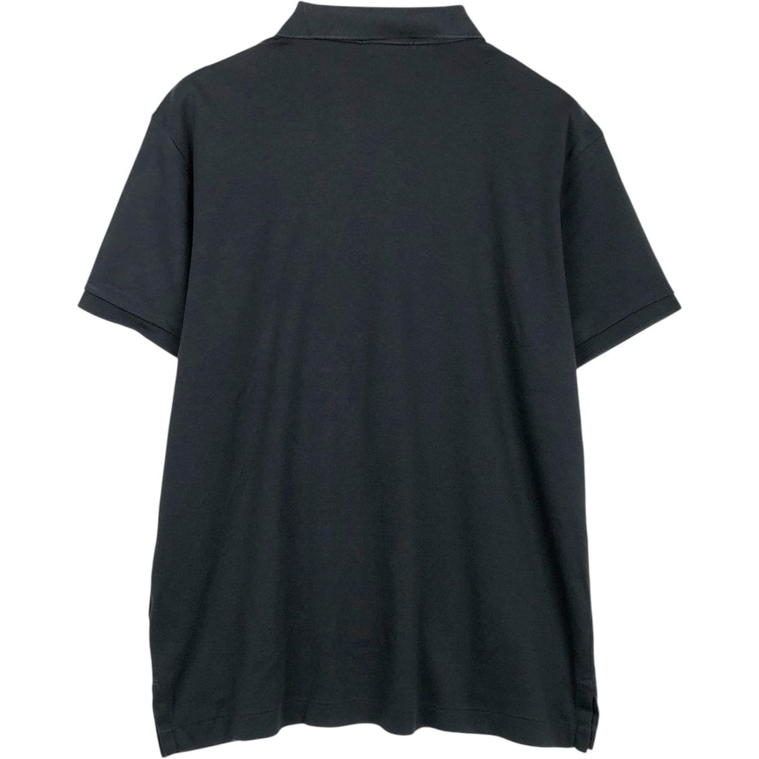Ralph Lauren POLO RALPH LAUREN CUSTOM SLIM FIT short sleeve polo shirt, men's size L cotton black type Vintage Second Hand