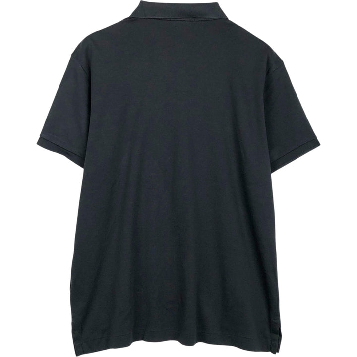 Ralph Lauren POLO RALPH LAUREN CUSTOM SLIM FIT short sleeve polo shirt, men's size L cotton black type Vintage Second Hand