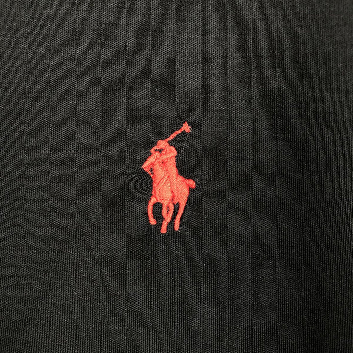 Ralph Lauren POLO RALPH LAUREN CUSTOM SLIM FIT short sleeve polo shirt, men's size L cotton black type Vintage Second Hand