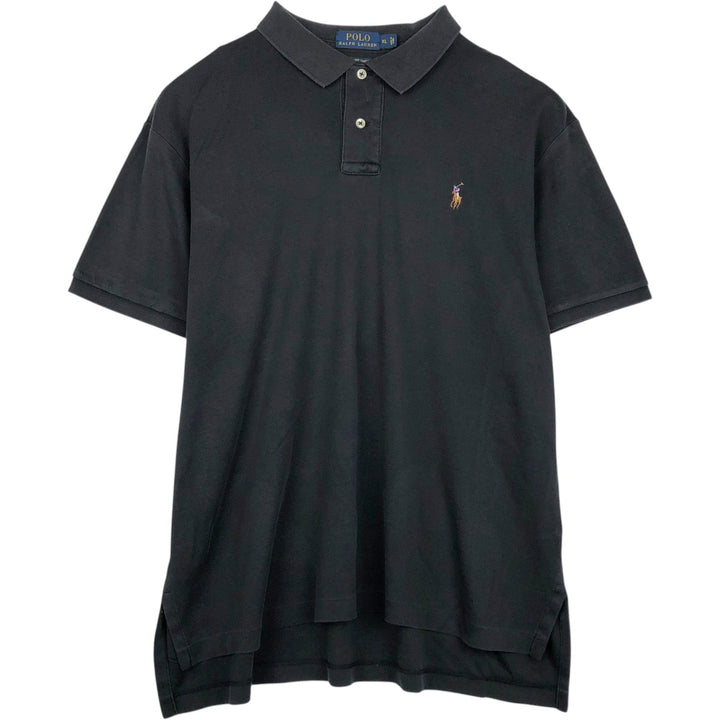 Ralph Lauren POLO RALPH LAUREN short sleeve polo shirt men's XL equivalent cotton black type Vintage Second Hand