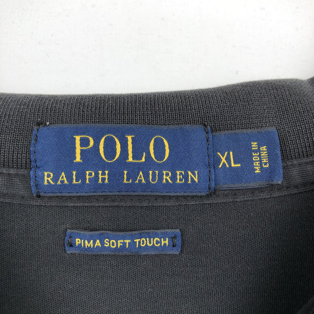 Ralph Lauren POLO RALPH LAUREN short sleeve polo shirt men's XL equivalent cotton black type Vintage Second Hand