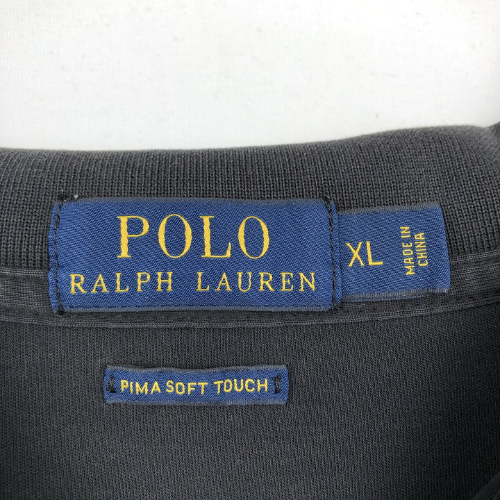 Ralph Lauren POLO RALPH LAUREN short sleeve polo shirt men's XL equivalent cotton black type Vintage Second Hand