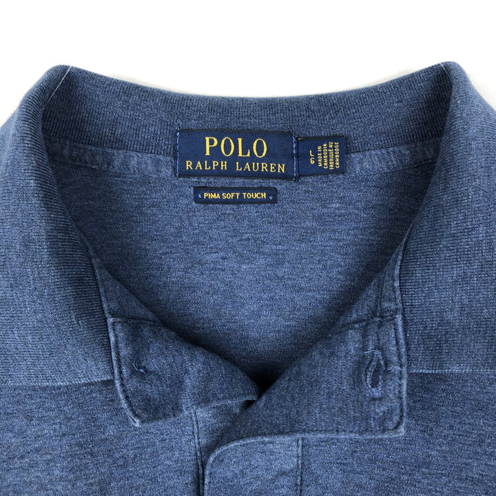 Ralph Lauren POLO RALPH LAUREN short sleeve polo shirt men's size L cotton blue type Vintage Second Hand