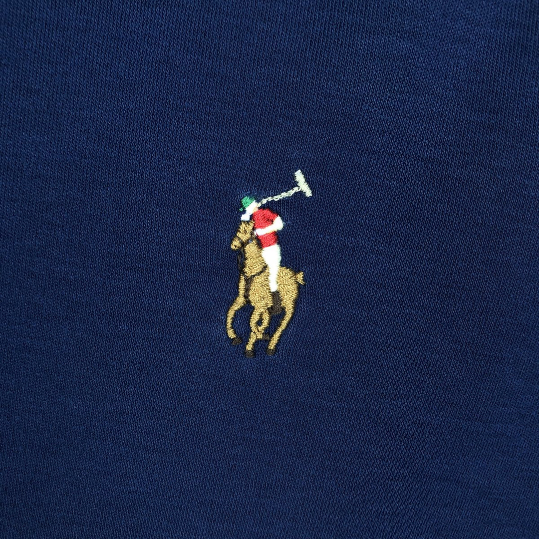 Ralph Lauren POLO RALPH LAUREN CUSTOM SLIM FIT short sleeve striped polo shirt men's size L unclear navy blue type Vintage Second Hand