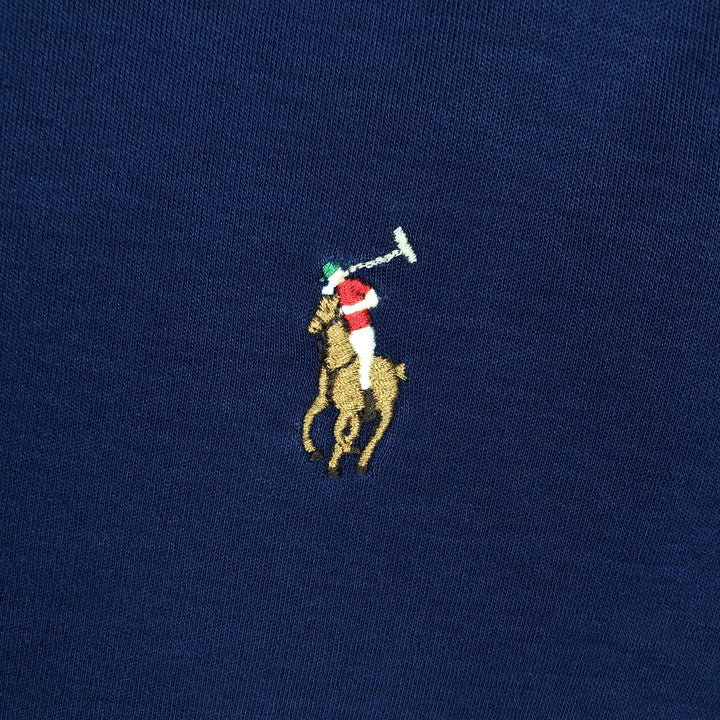 Ralph Lauren POLO RALPH LAUREN CUSTOM SLIM FIT short sleeve striped polo shirt men's size L unclear navy blue type Vintage Second Hand
