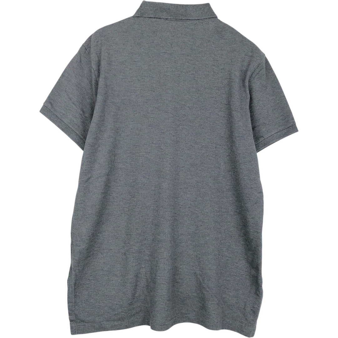 Ralph Lauren POLO RALPH LAUREN CUSTOM FIT short sleeve polo shirt men's size L cotton Charcoal Vintage Second Hand