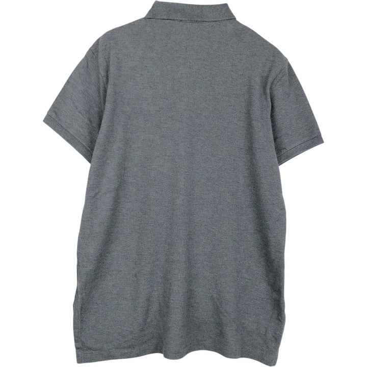 Ralph Lauren POLO RALPH LAUREN CUSTOM FIT short sleeve polo shirt men's size L cotton Charcoal Vintage Second Hand