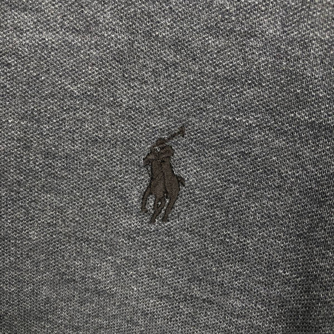 Ralph Lauren POLO RALPH LAUREN CUSTOM FIT short sleeve polo shirt men's size L cotton Charcoal Vintage Second Hand