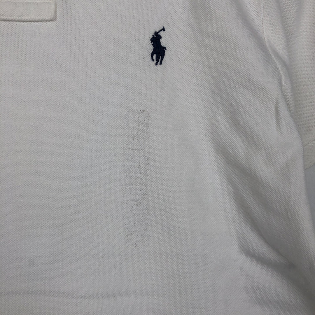 Ralph Lauren POLO RALPH LAUREN CUSTOM SLIM FIT short sleeve polo shirt men's size M cotton white type Vintage Second Hand