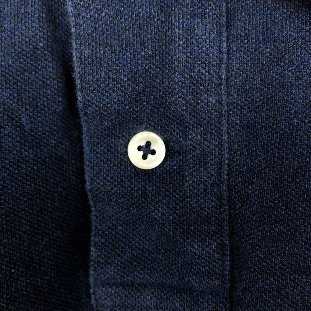 Ralph Lauren POLO RALPH LAUREN CUSTOM SLIM FIT short sleeve polo shirt, men's size L cotton navy blue type Vintage Second Hand