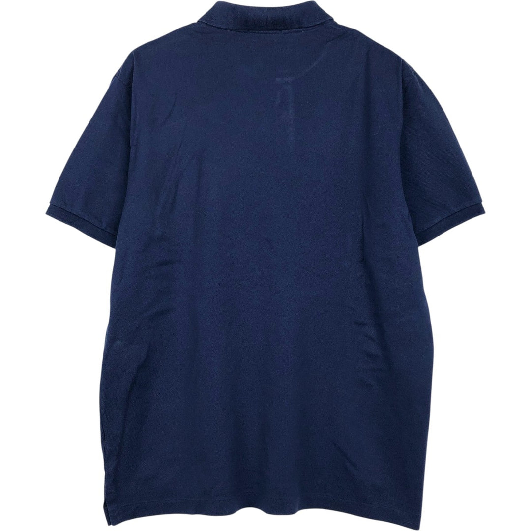 Ralph Lauren POLO RALPH LAUREN Stretch Mesh Short-Sleeve Polo Shirt, Men's Size M (approx.) cotton navy blue type Vintage Second Hand