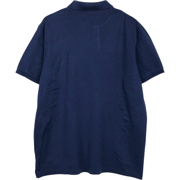 Ralph Lauren POLO RALPH LAUREN Stretch Mesh Short-Sleeve Polo Shirt, Men's Size M (approx.) cotton navy blue type Vintage Second Hand