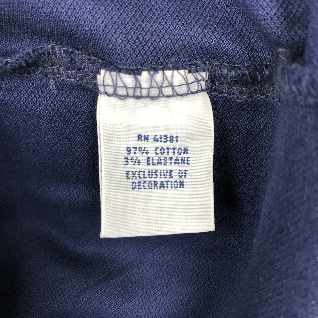 Ralph Lauren POLO RALPH LAUREN Stretch Mesh Short-Sleeve Polo Shirt, Men's Size M (approx.) cotton navy blue type Vintage Second Hand