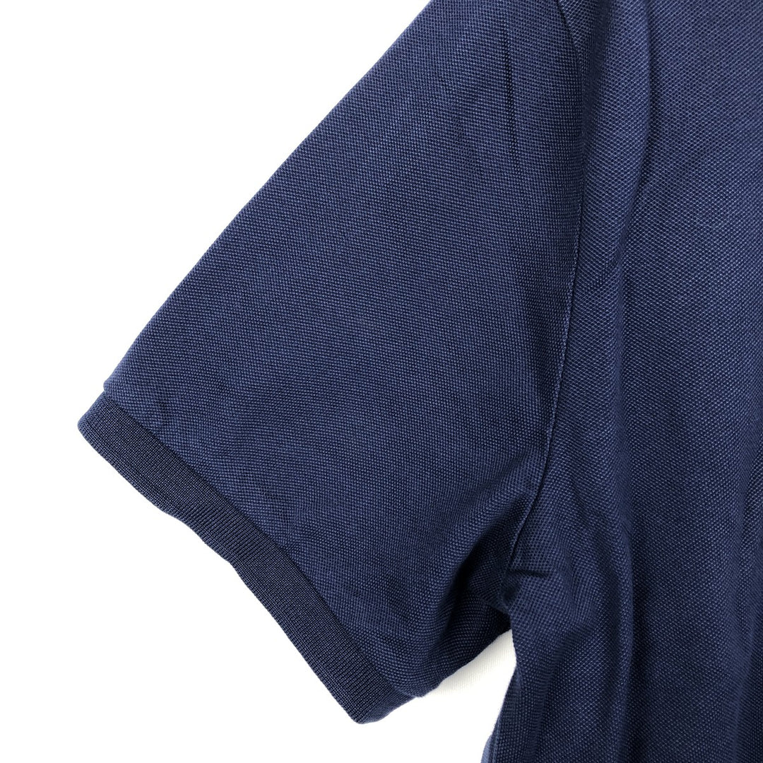Ralph Lauren POLO RALPH LAUREN Stretch Mesh Short-Sleeve Polo Shirt, Men's Size M (approx.) cotton navy blue type Vintage Second Hand