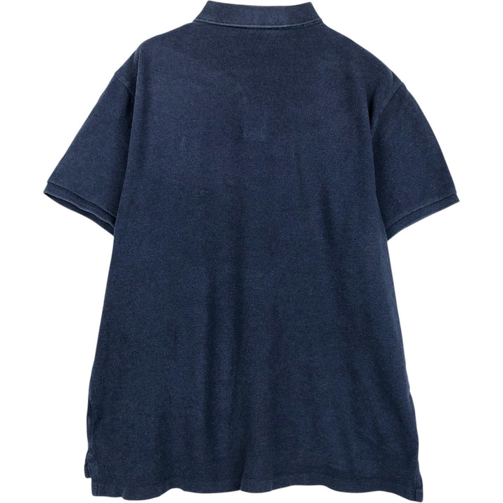 Ralph Lauren POLO RALPH LAUREN CUSTOM SLIM FIT short sleeve polo shirt men's XL equivalent unclear navy blue type Vintage Second Hand