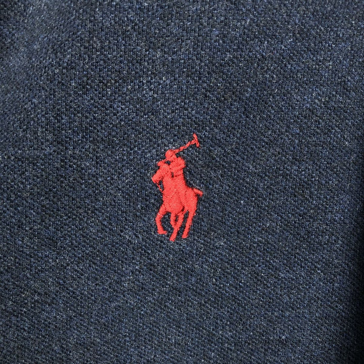 Ralph Lauren POLO RALPH LAUREN CUSTOM SLIM FIT short sleeve polo shirt men's XL equivalent unclear navy blue type Vintage Second Hand