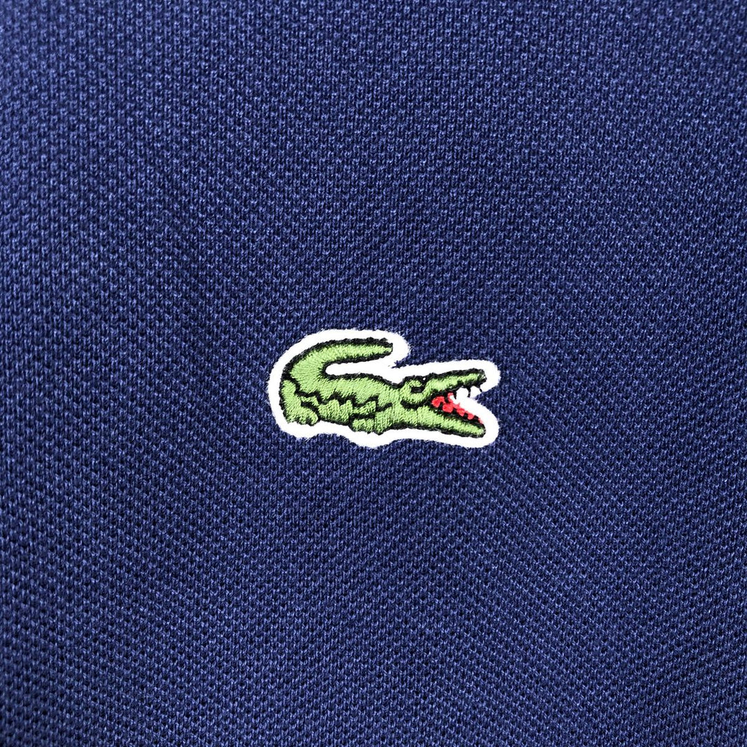 Lacoste LACOSTE SLIM FIT short sleeve polo shirt, men's size M cotton navy blue type Vintage Second Hand