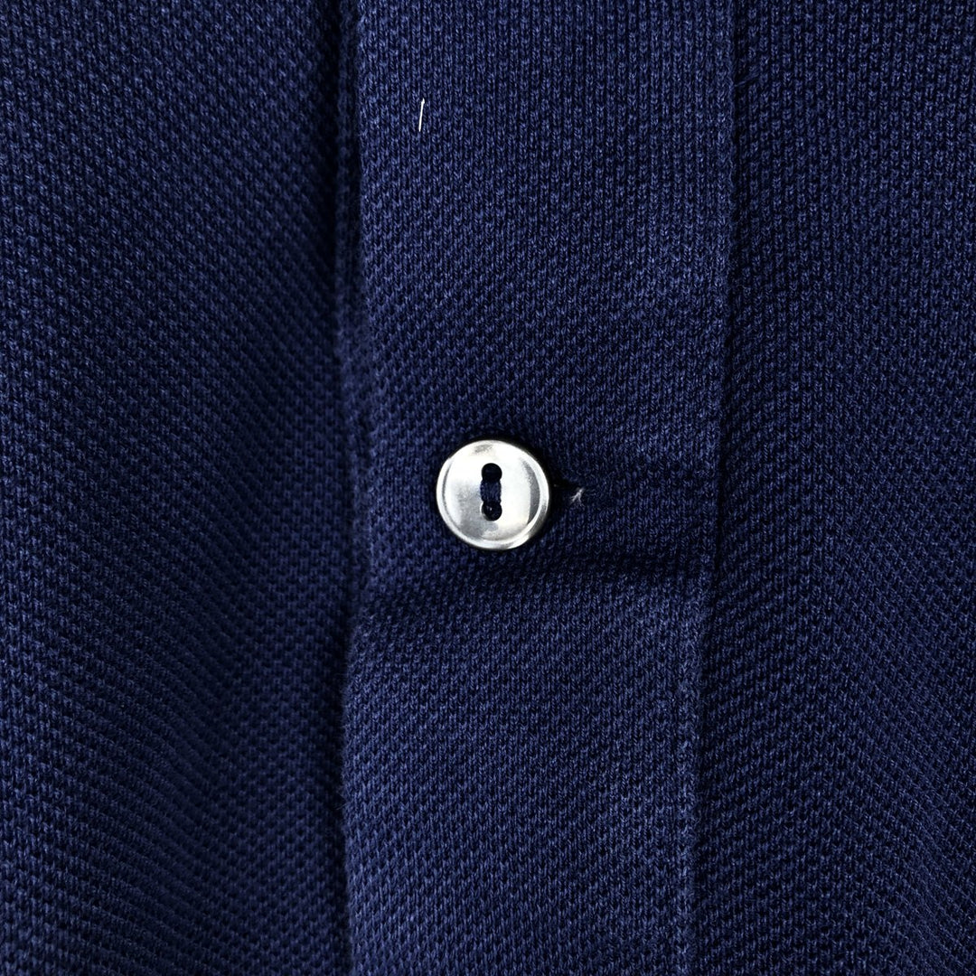 Lacoste LACOSTE SLIM FIT short sleeve polo shirt, men's size M cotton navy blue type Vintage Second Hand